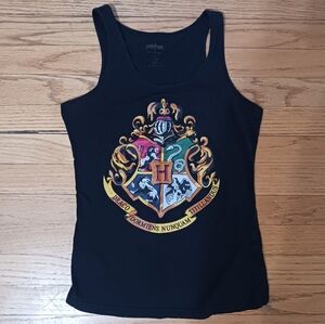 Black Harry Potter Hogwarts Tank Top Women's Size Small
